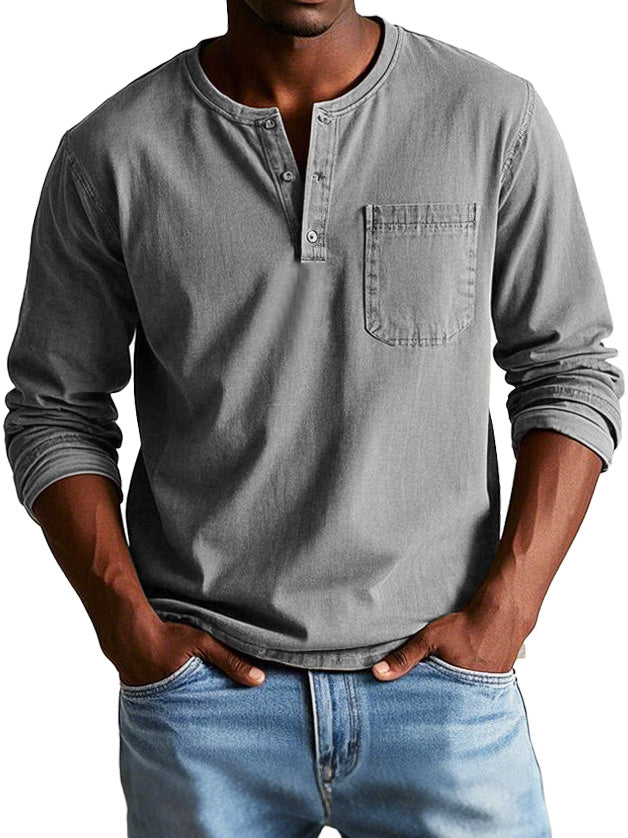 Lenoir™ | Chemise Vintage à Manches Longues